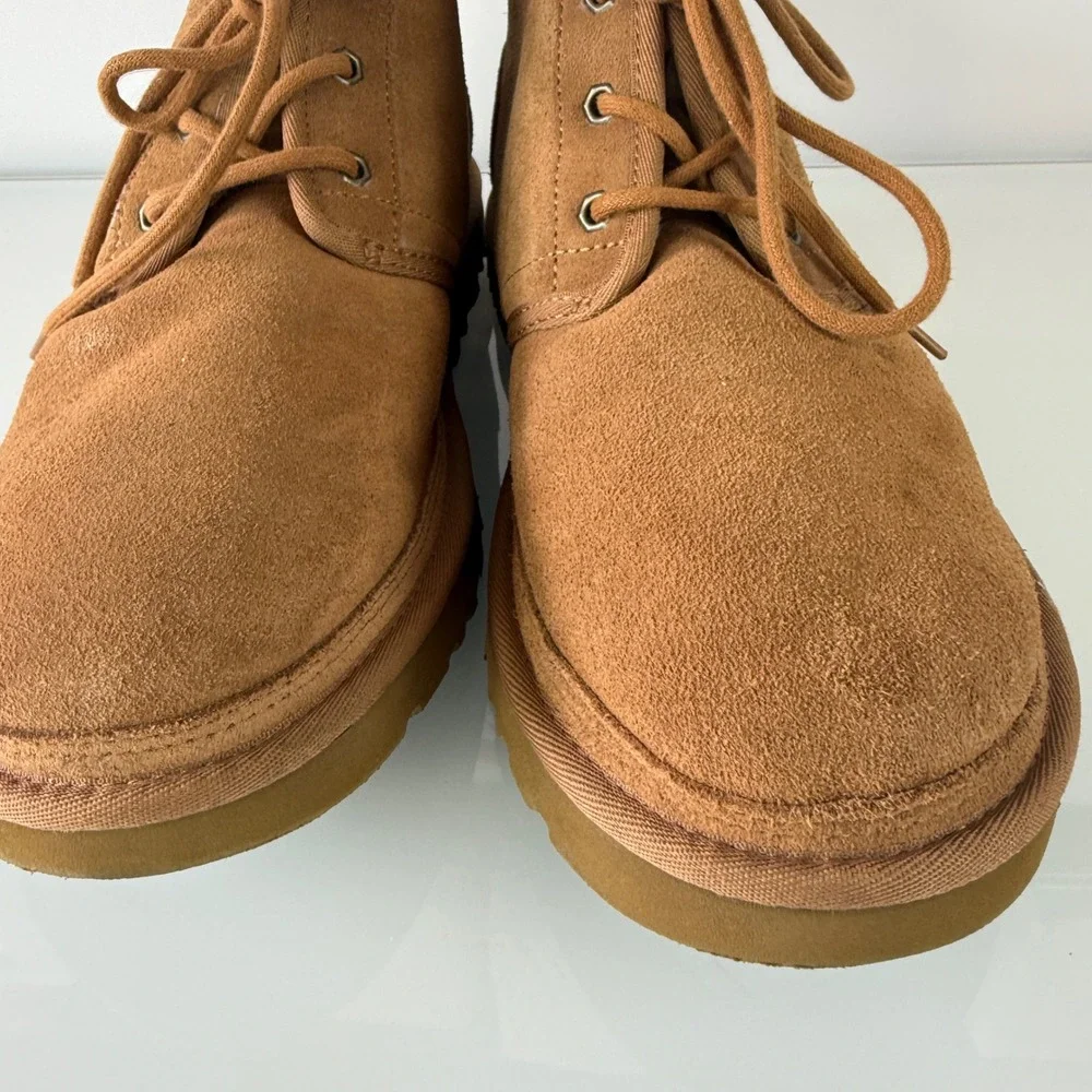 UGG Neumel Chukka Boots Mens Size 12 Chestnut Suede Lace Up 3236
